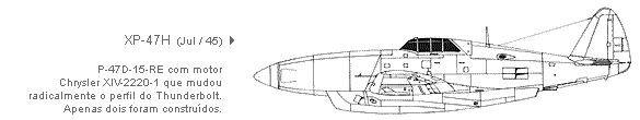 vista perfil do XP-47H